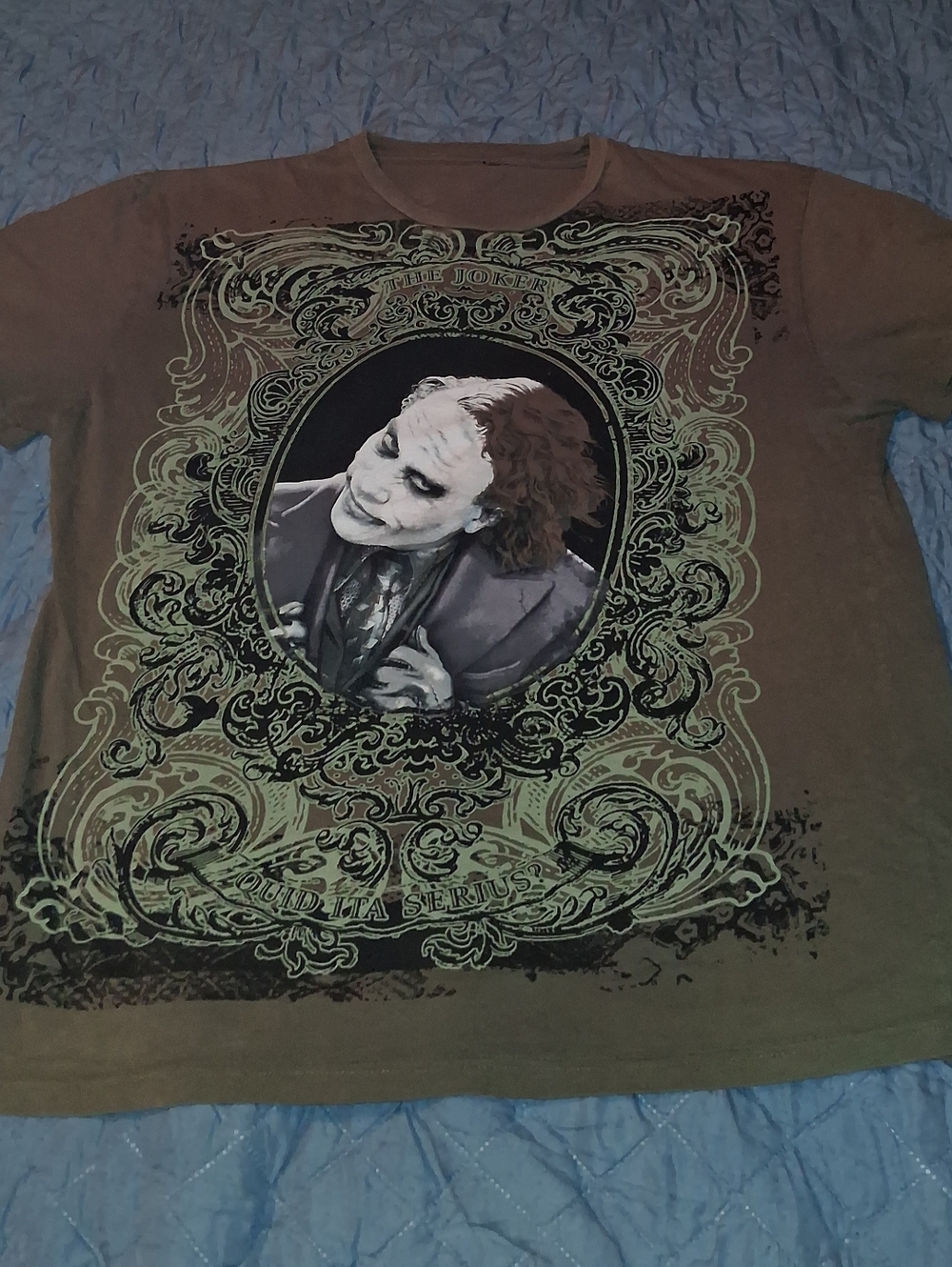 Vintage OG y2k The Dark Knight Film Joker Heath Ledger Batman T Shirt 2008